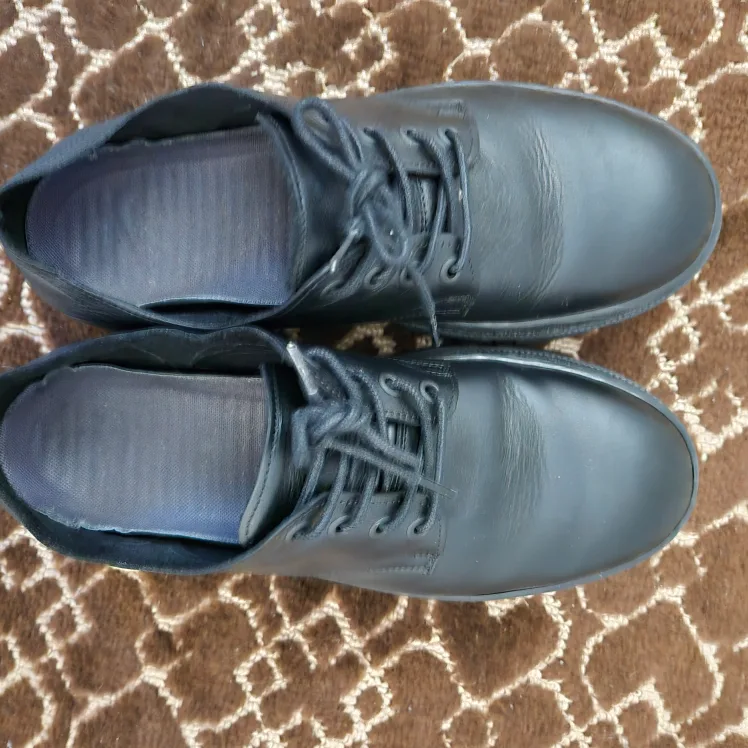 Black faux Leather Lace-up Shoes image indicator(2)