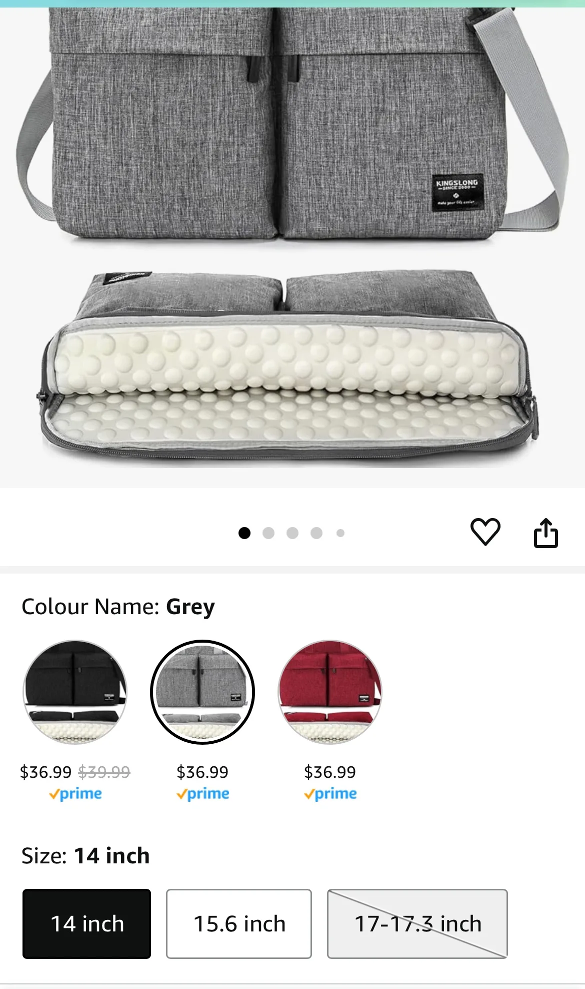 Grey Laptop Bag image indicator(4)