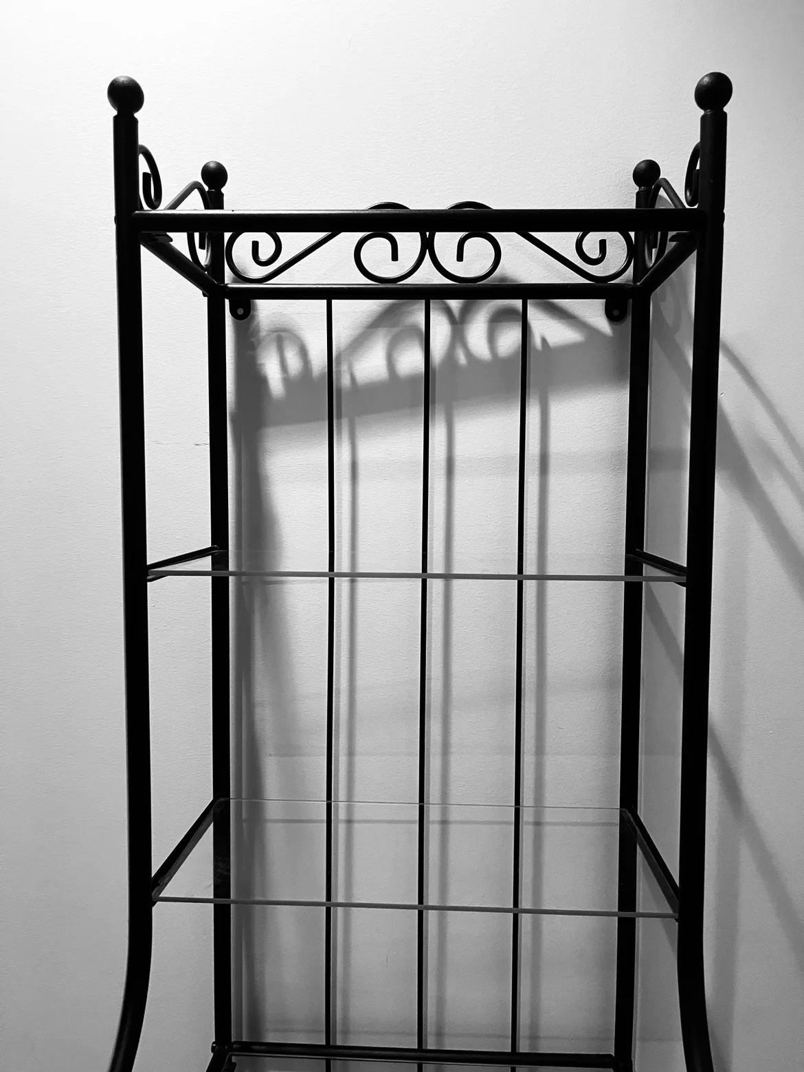 Black Ikea  Metal /Glass Shelf Unit image indicator(2)