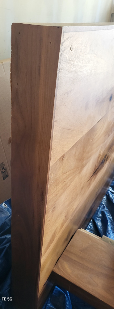 solid wood double bed frame but can be used for a queen mattress - photo 4