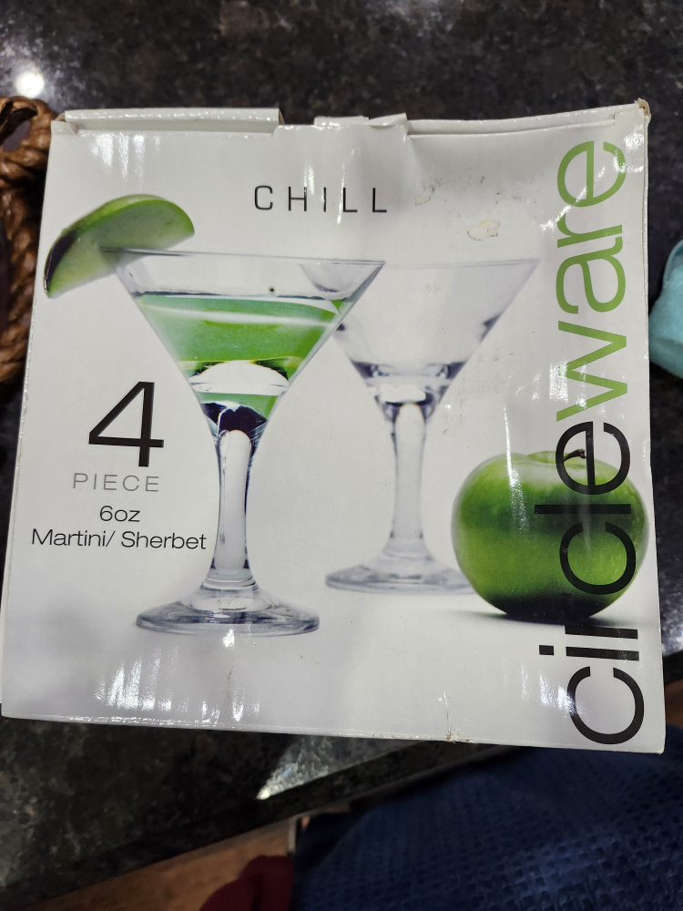 Set of 4 Martini Glasses