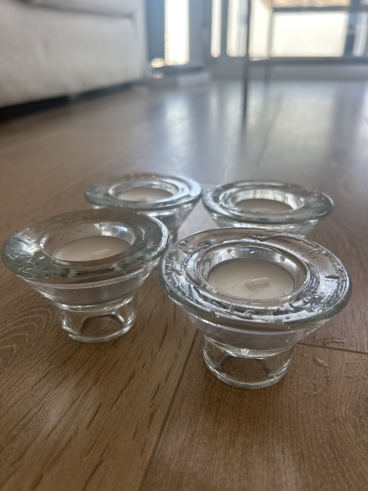 IKEA Glass Tealight Candle Holders