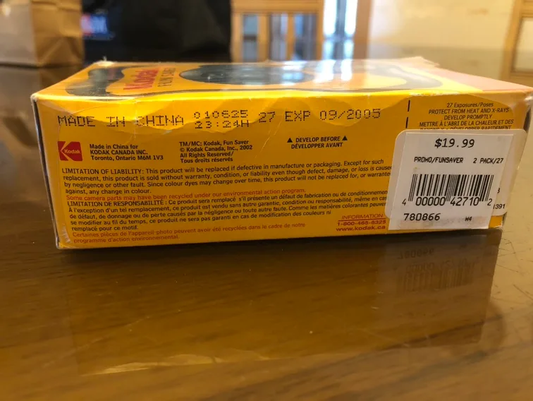 Vintage expired Kodak Fun Saver Disposable Camera (in box) image indicator(3)