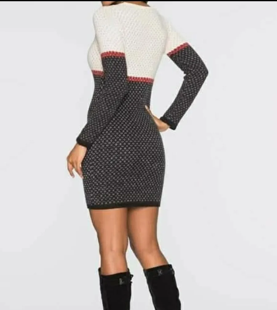 Striped Sweater Dress image indicator(2)