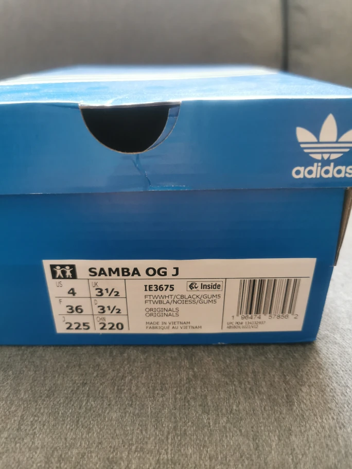 Adidas Samba OG J shoes - Size 4Y - photo 2