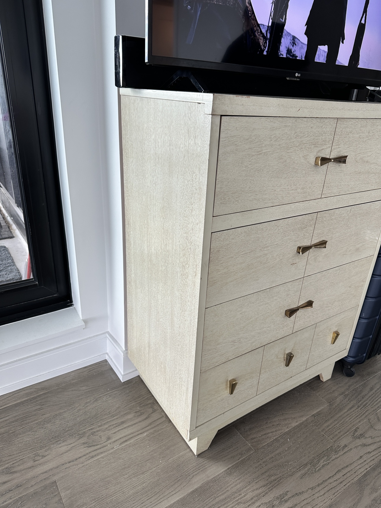 White Dresser with Gold Hardware - photo 2