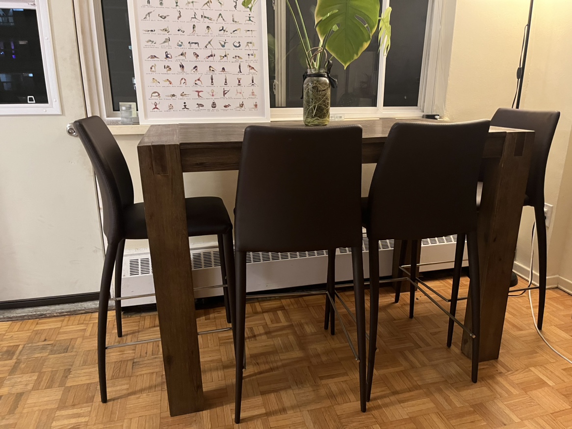 Structube Hamburg Bar Table and Four Chairs - photo 2