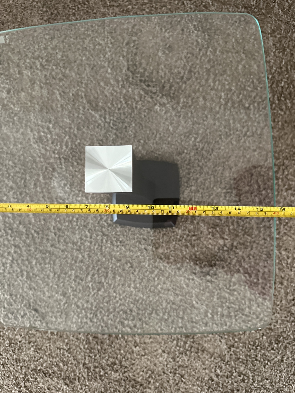 Glass and Wood End Table - photo 5