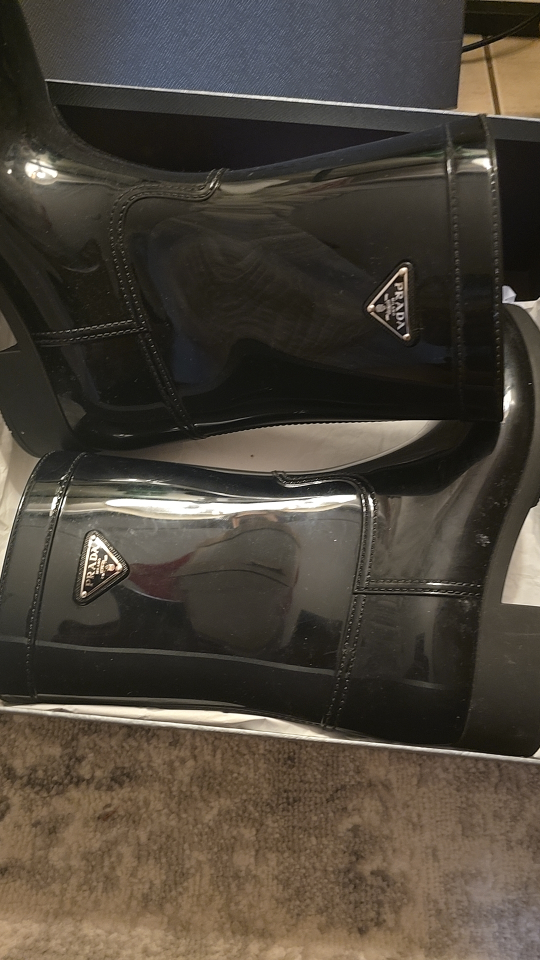 Prada Black Rubber Boots - photo 4