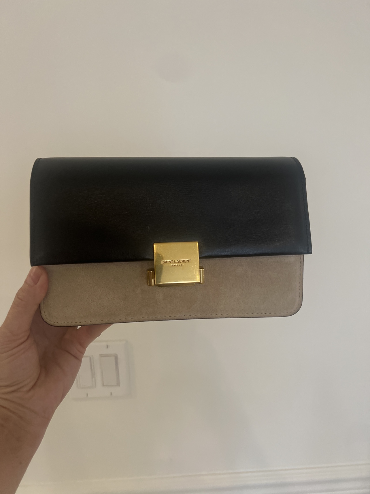 Saint Laurent Black and Beige Clutch - photo 3