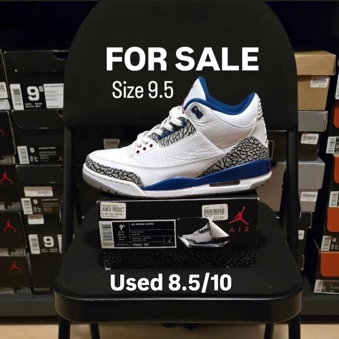 Air Jordan 3 True Blue size 9.5 thumbnail