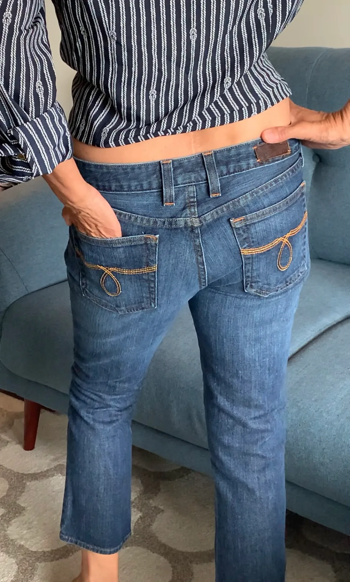 Y2K LOW RISE Lucky Brand ‘Lola Ankle Crop’ Jeans - Made in USA thumbnail