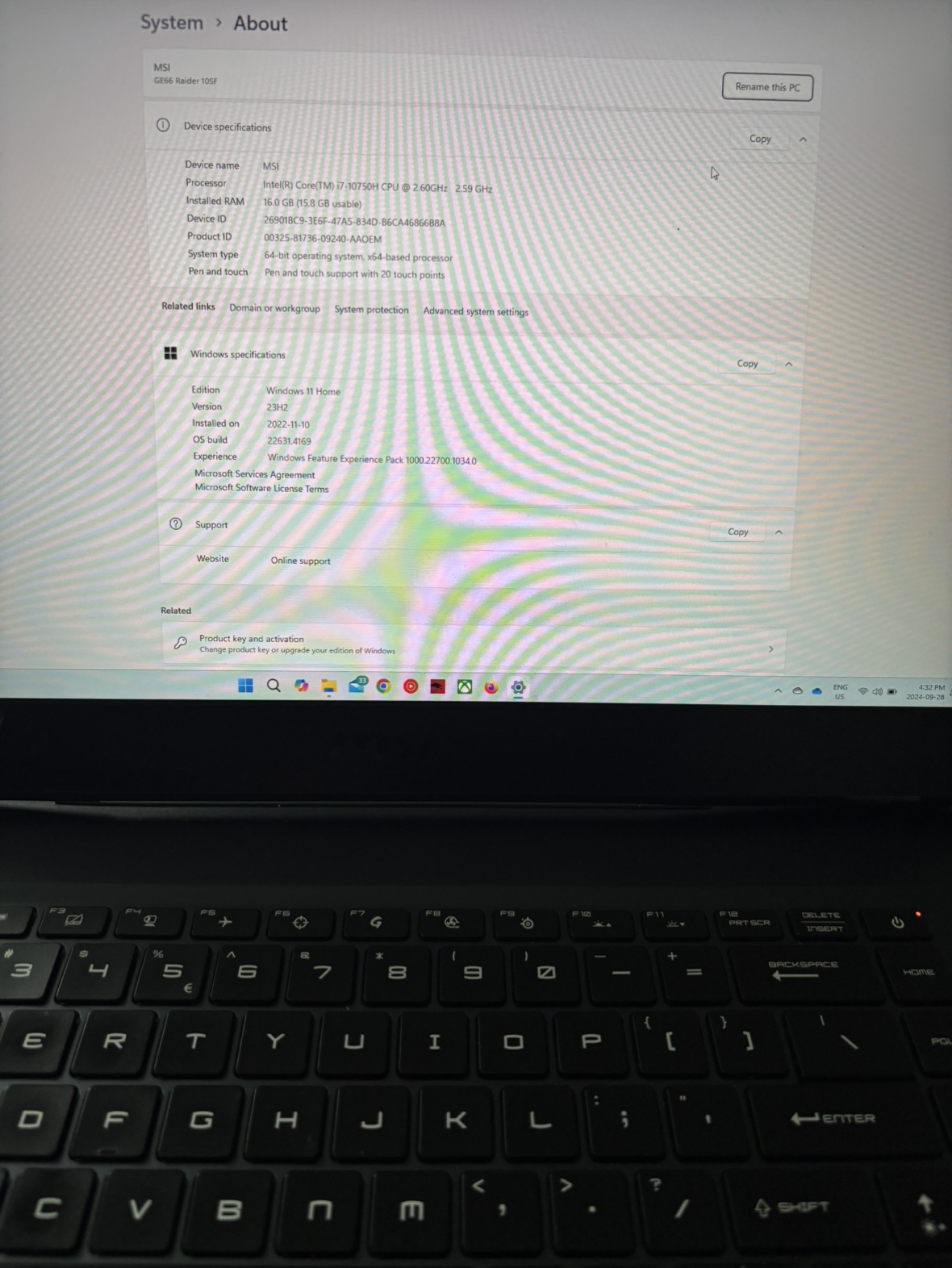 MSI GE66 Raider Laptop