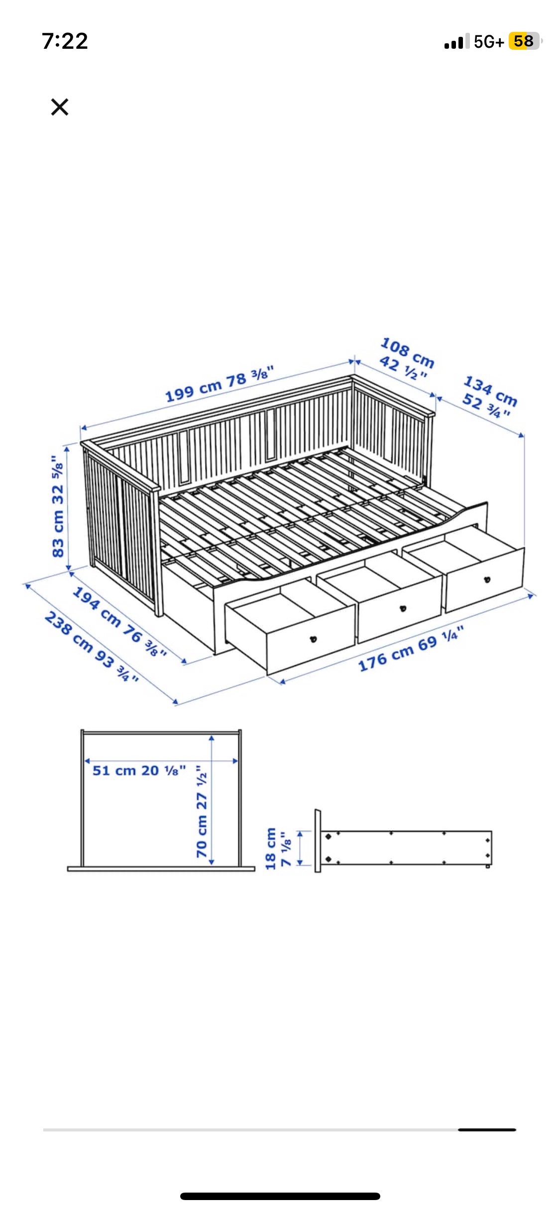 IKEA Daybed with Storage & mattress - photo 2