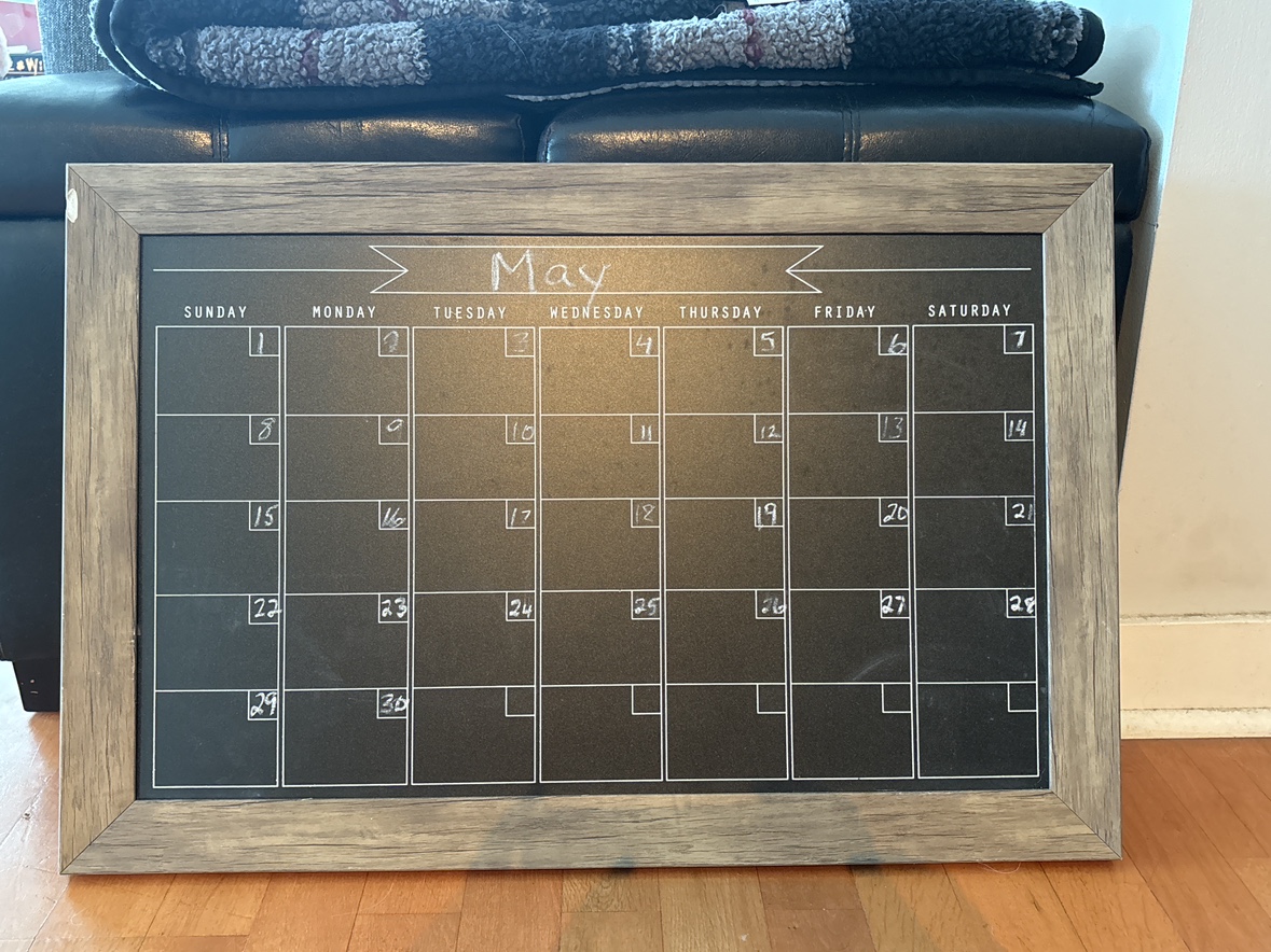 Chalkboard Calendar