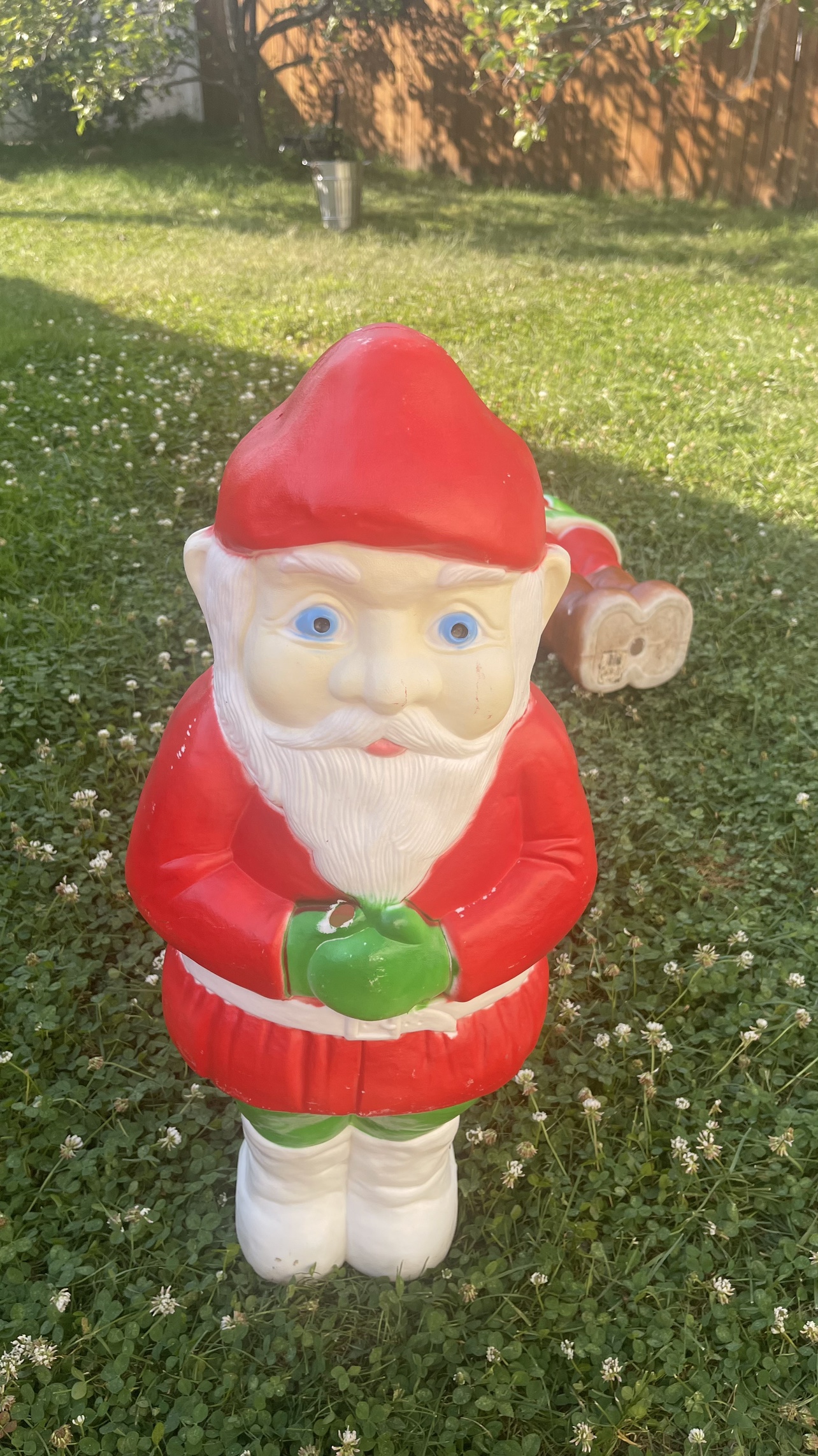 Vintage Christmas Blow Mold Don Featherstone Gnome Elf 27" Union