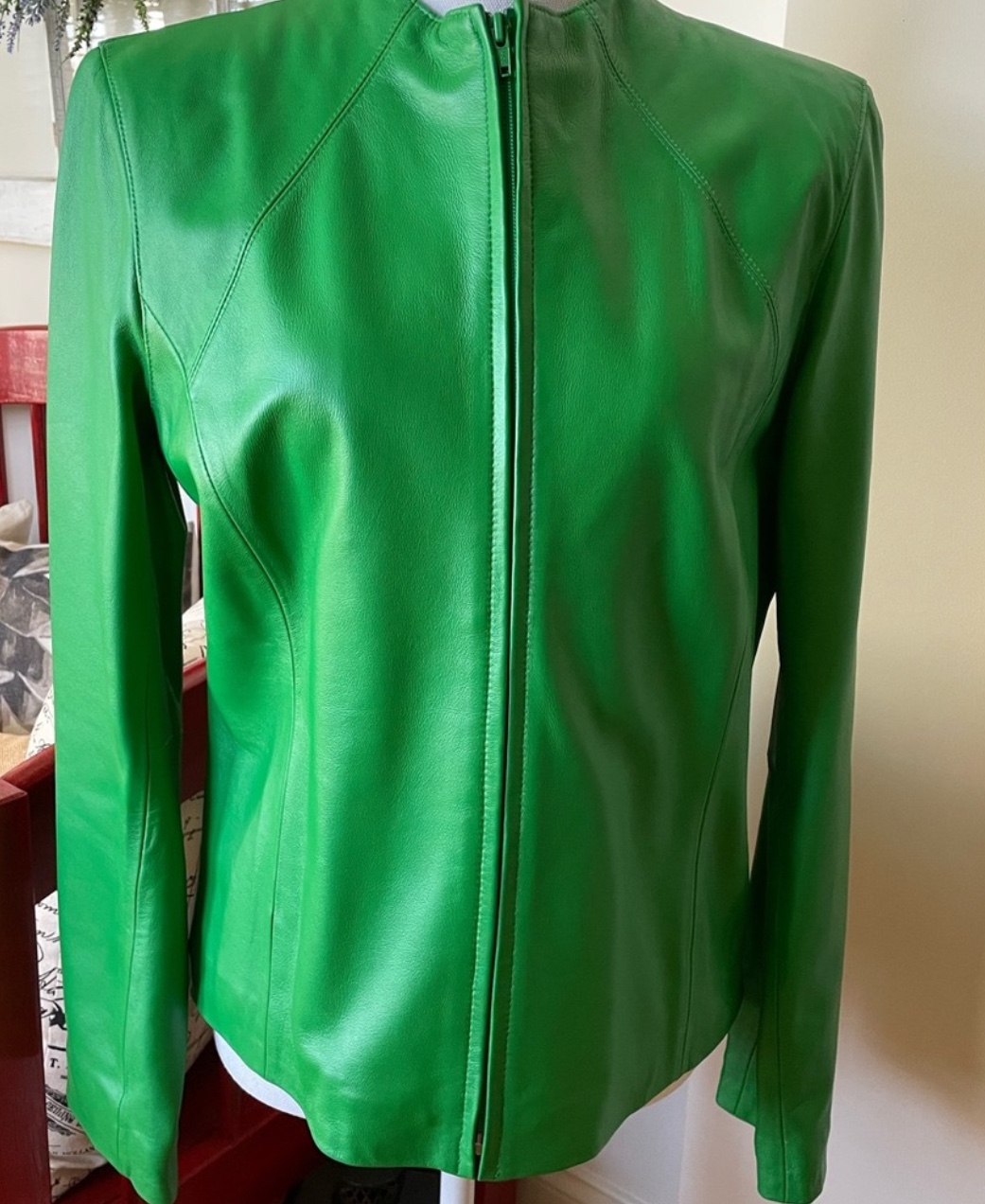 Green Leather Jacket - photo 2