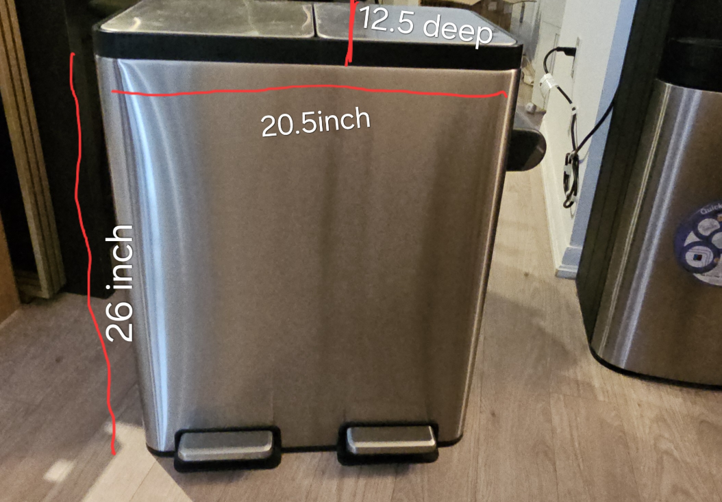 Stainless Steel Double Trash Can