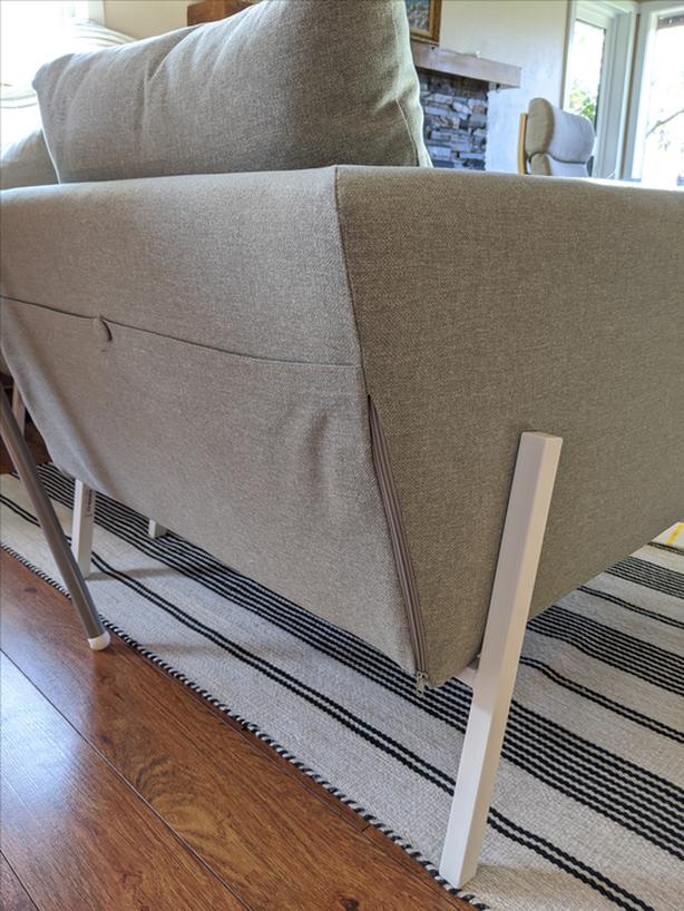 Ikea Koarp Armchair with White Legs Couch - photo 3
