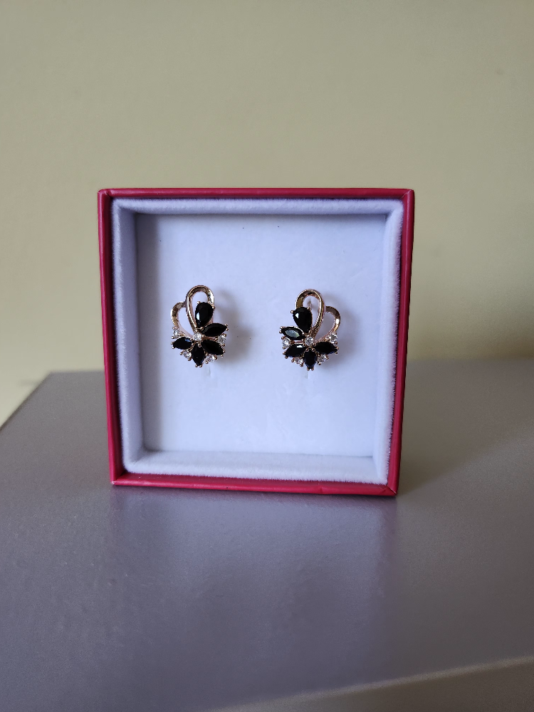 14K Black 585RG Gold Earrings - photo 2