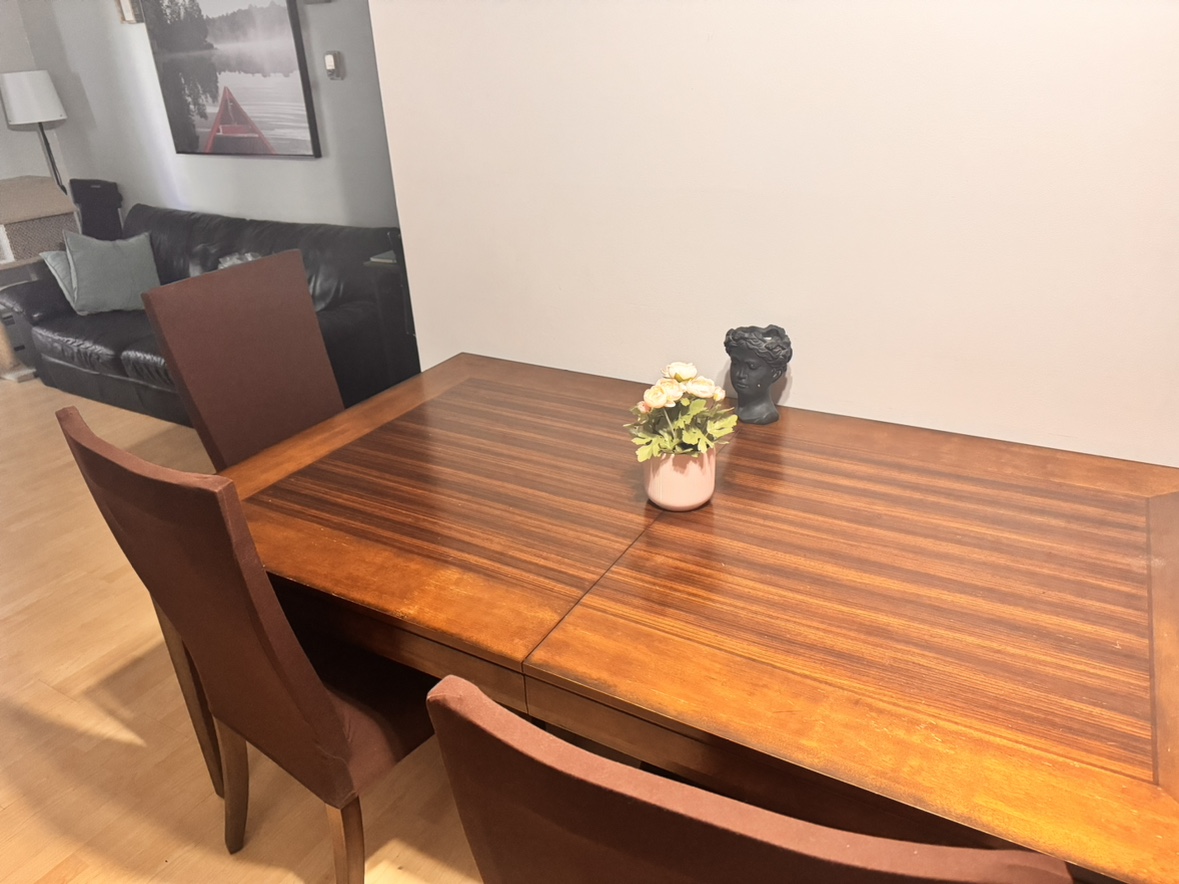 Costco Oak Wood Dining Table and Chairs Set - photo 2