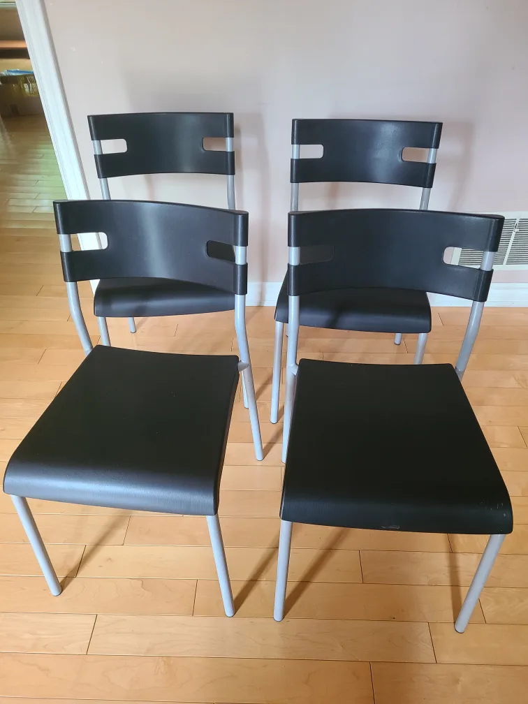 Set of 4 IKEA laver chairs thumbnail