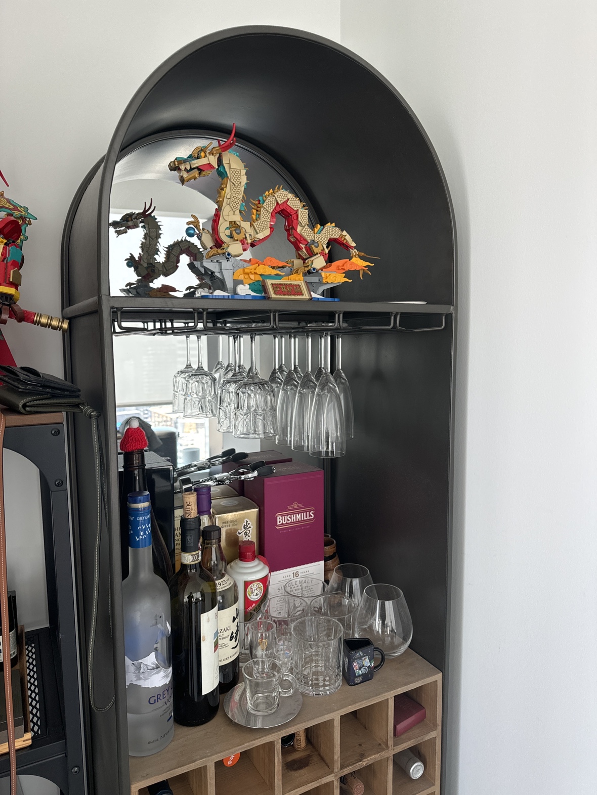 Bar Cabinet With Wine Rack - photo 2