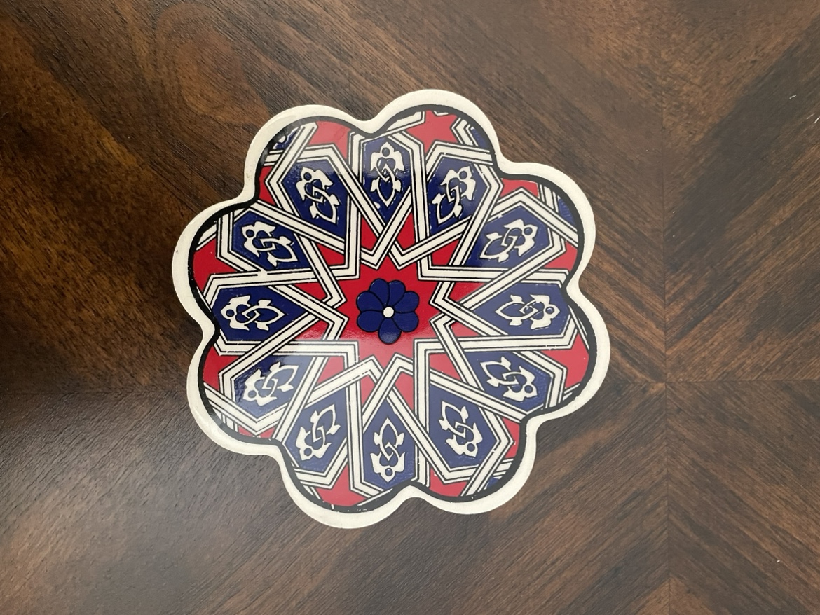 Set of 4 Turkish Design Ceramic Coasters - photo 4