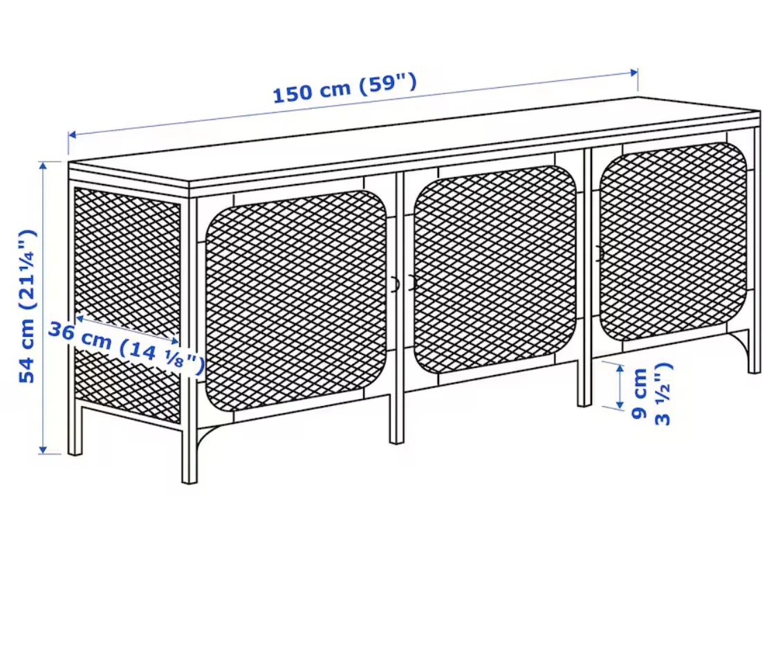 👉 MOVING SALE - IKEA Black Metal TV Stand with Wood Top image indicator(2)