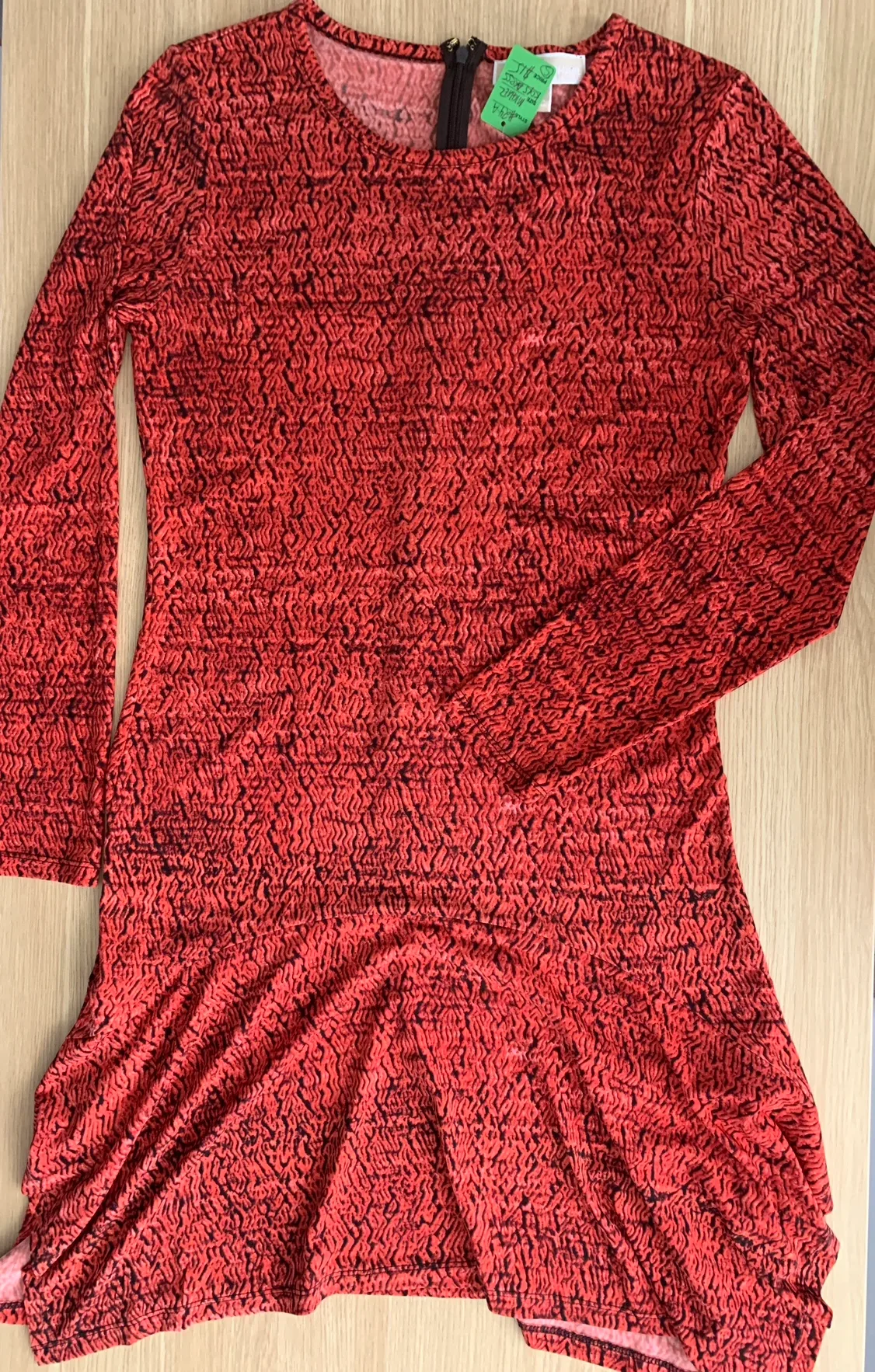 Michael Kors Red Asymmetrical Dress w/ Drop Waist image indicator(4)