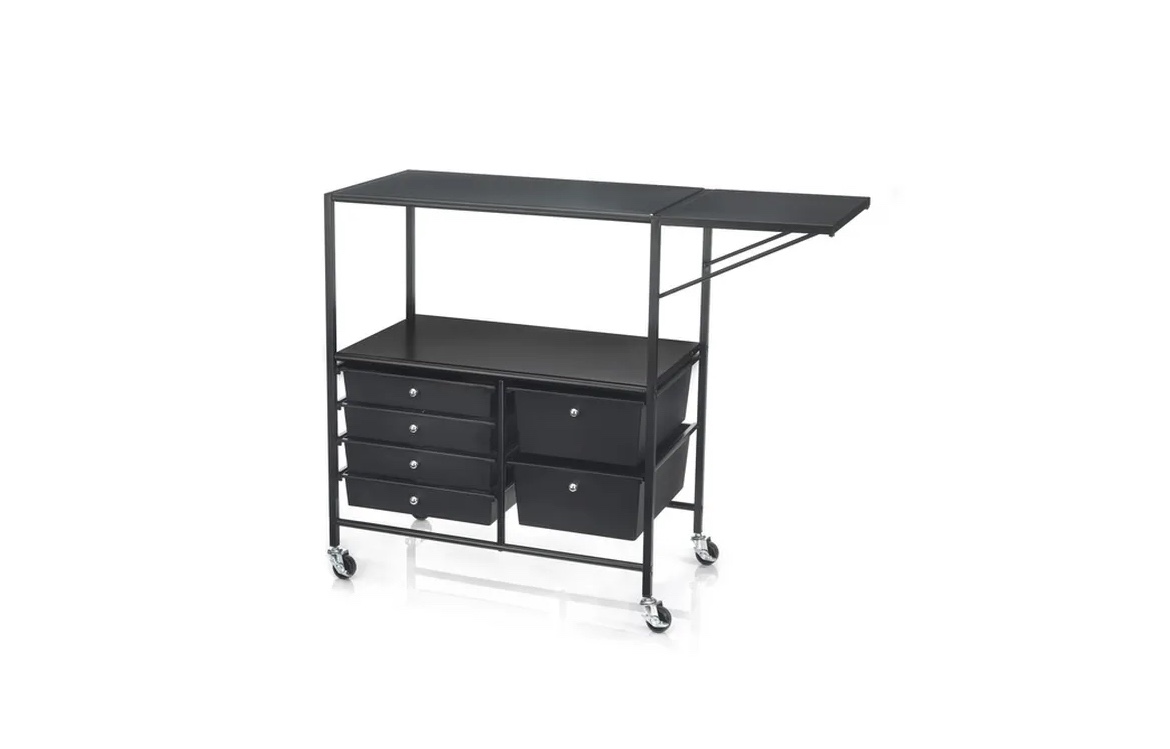 Black Metal Rolling Cart
