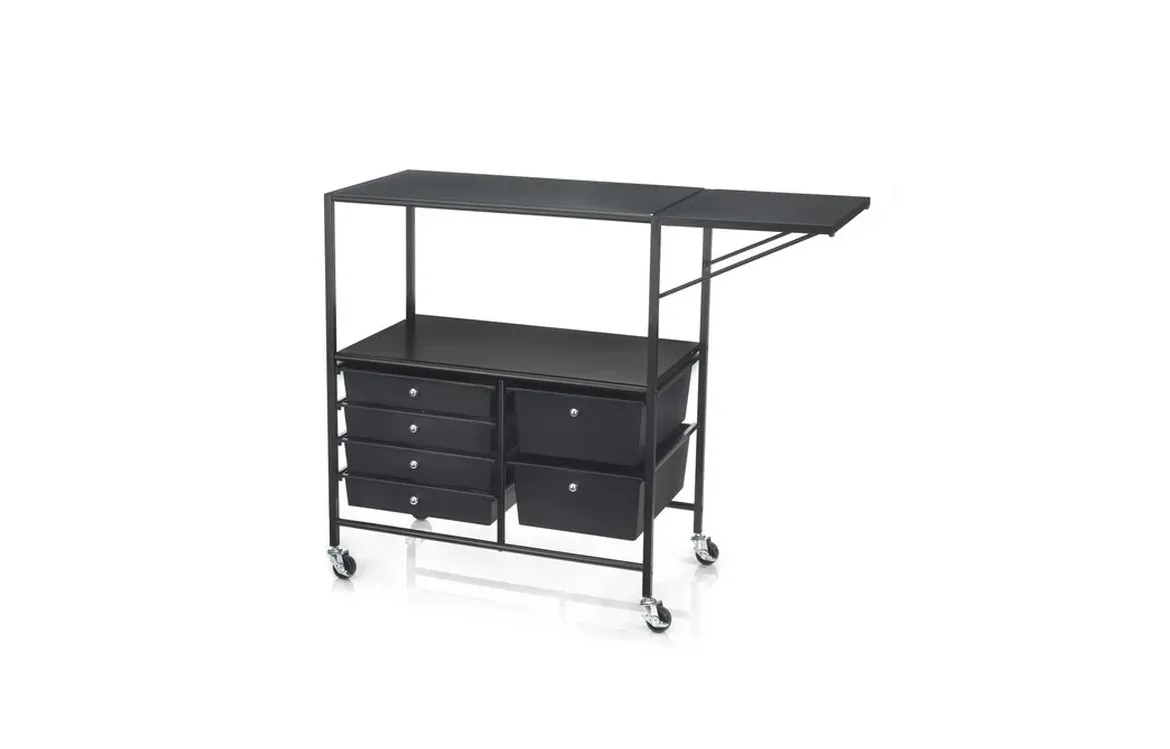Black Metal Rolling Cart thumbnail