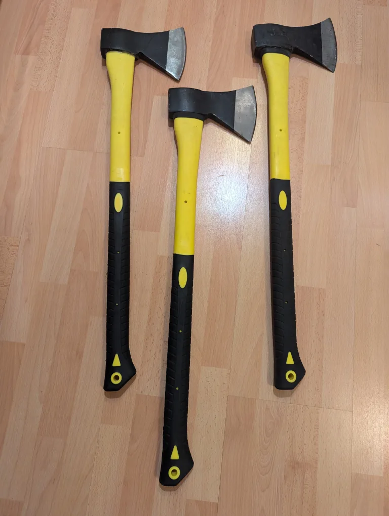 3 LEFT REDUCED *NEW BUT WITH SCRATCHES* Skyer axes Approx. 28"L thumbnail