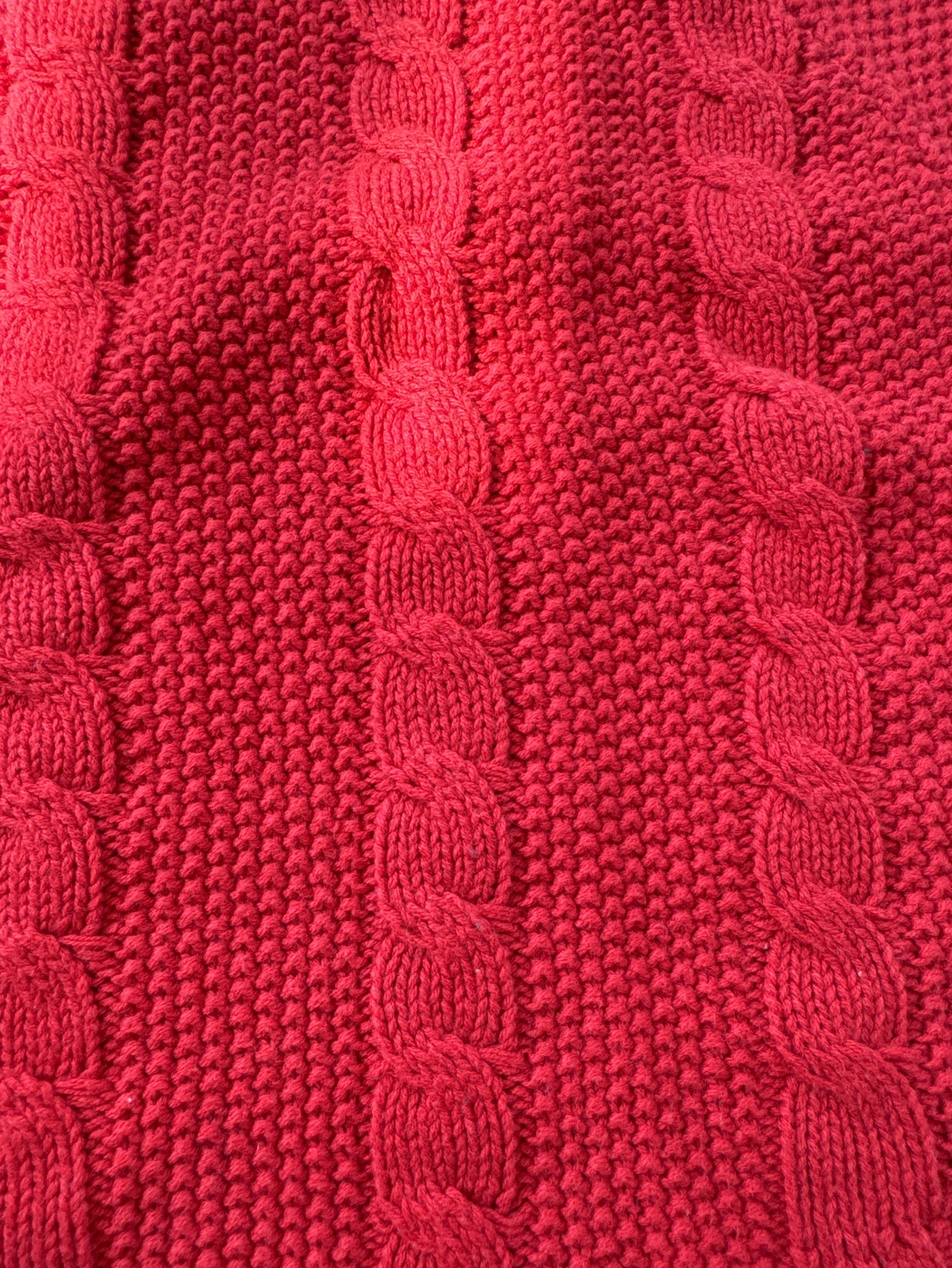 Carter's Kids Red Cable Knit Poncho - photo 2