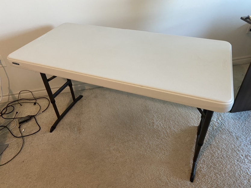 Lifetime 4 Ft. Fold-In-Half One Hand Adjustable Height Table