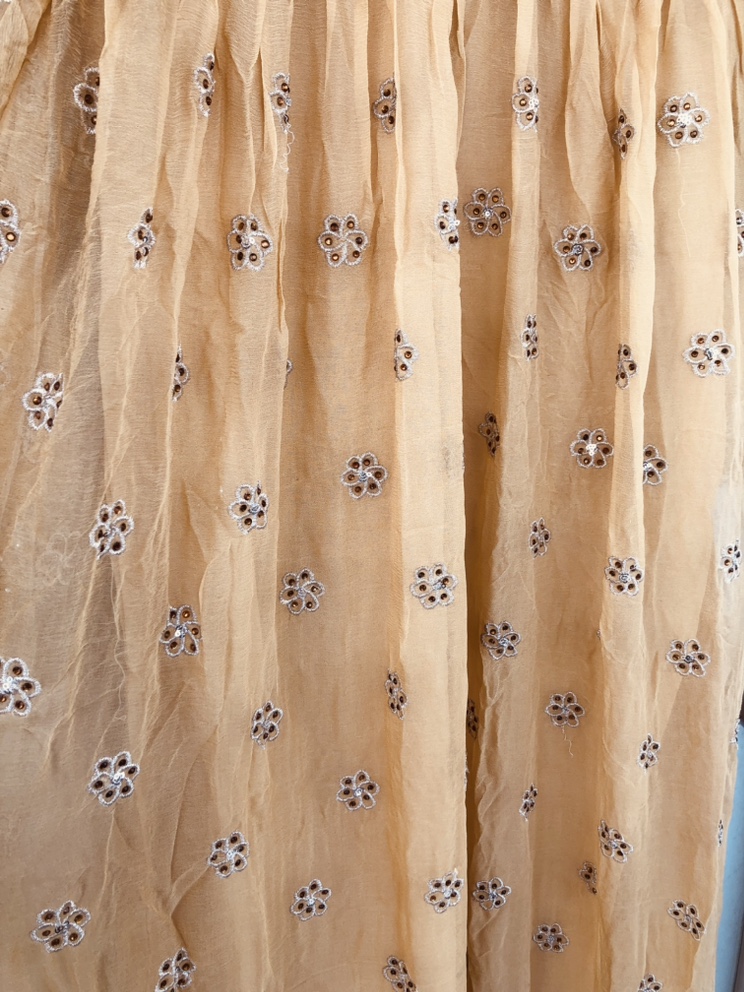 Beige Embroidered 3 piece suit | desi clothes - photo 5