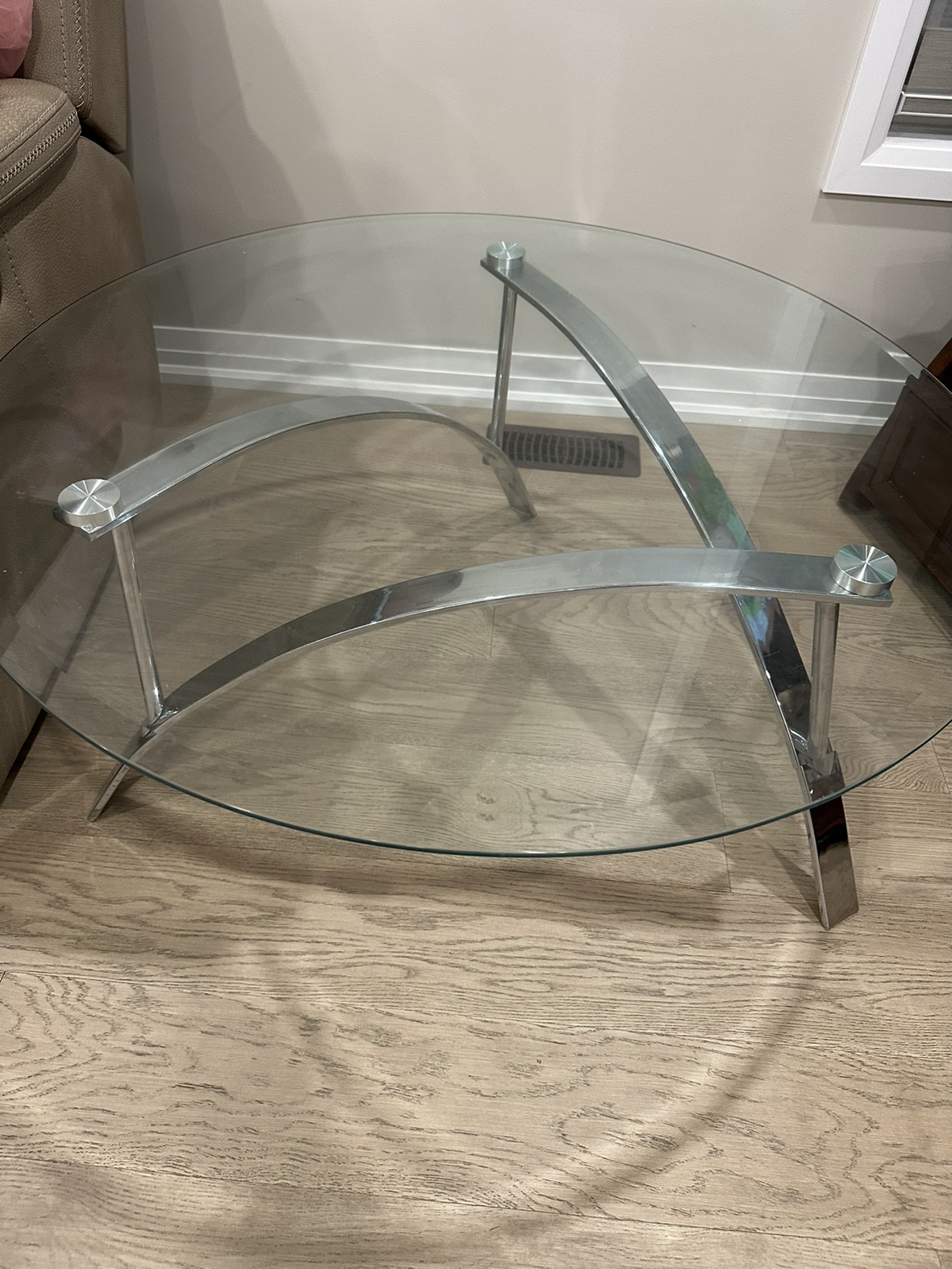 Glass and Chrome Coffee and Side Table - photo 4