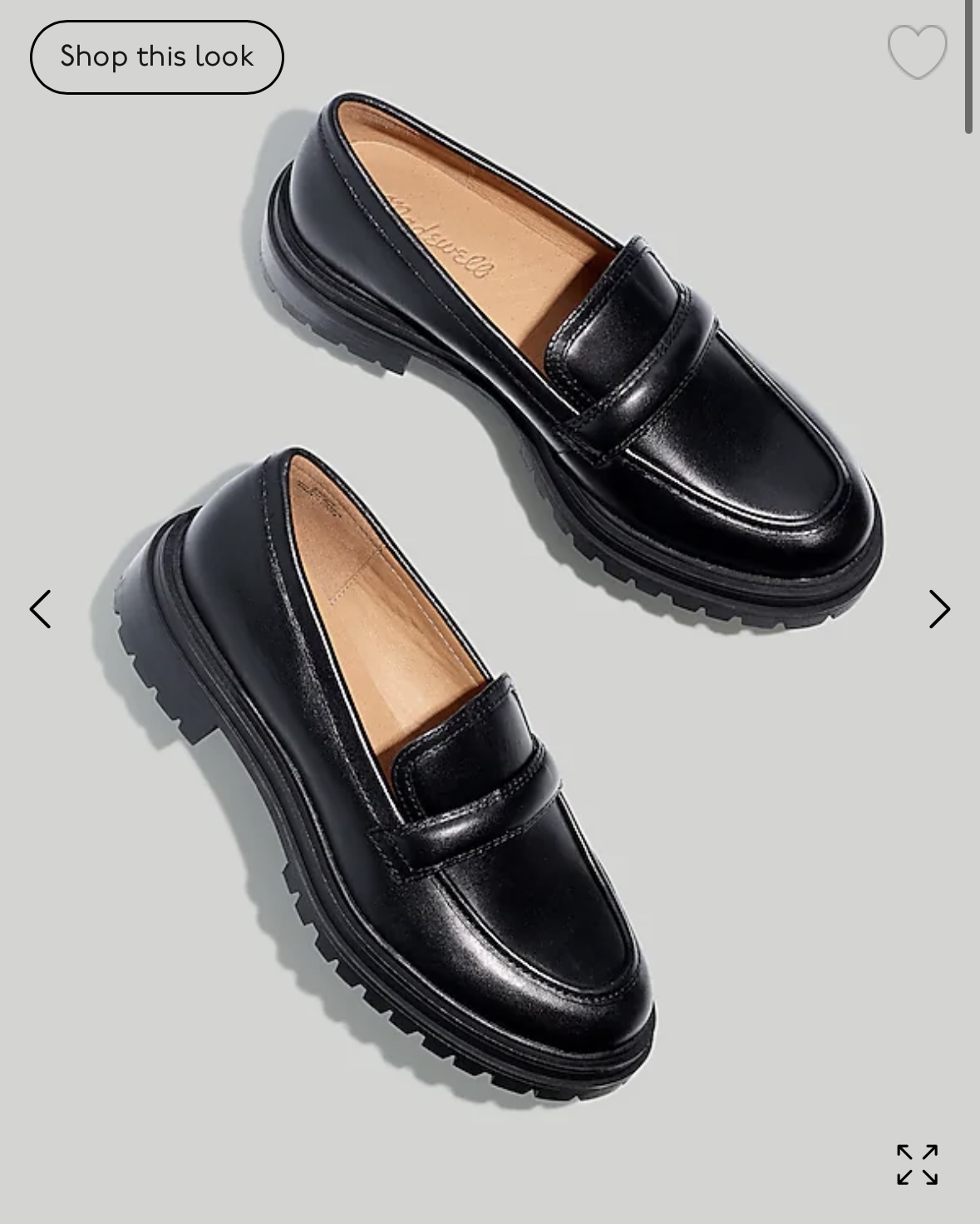 Madewell Leather Loafer in True Black