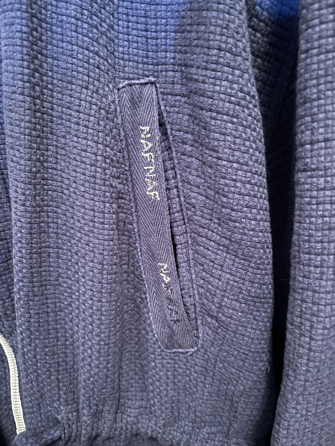 Vintage Naf Naf Navy Blue Zip-Up Adirondak Hoodie - photo 4