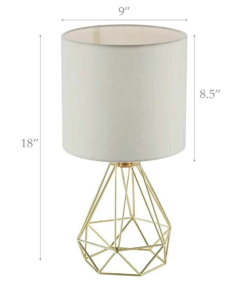 NEW - Table Lamp, Reinforced Geometric Wire Cage image indicator(2)