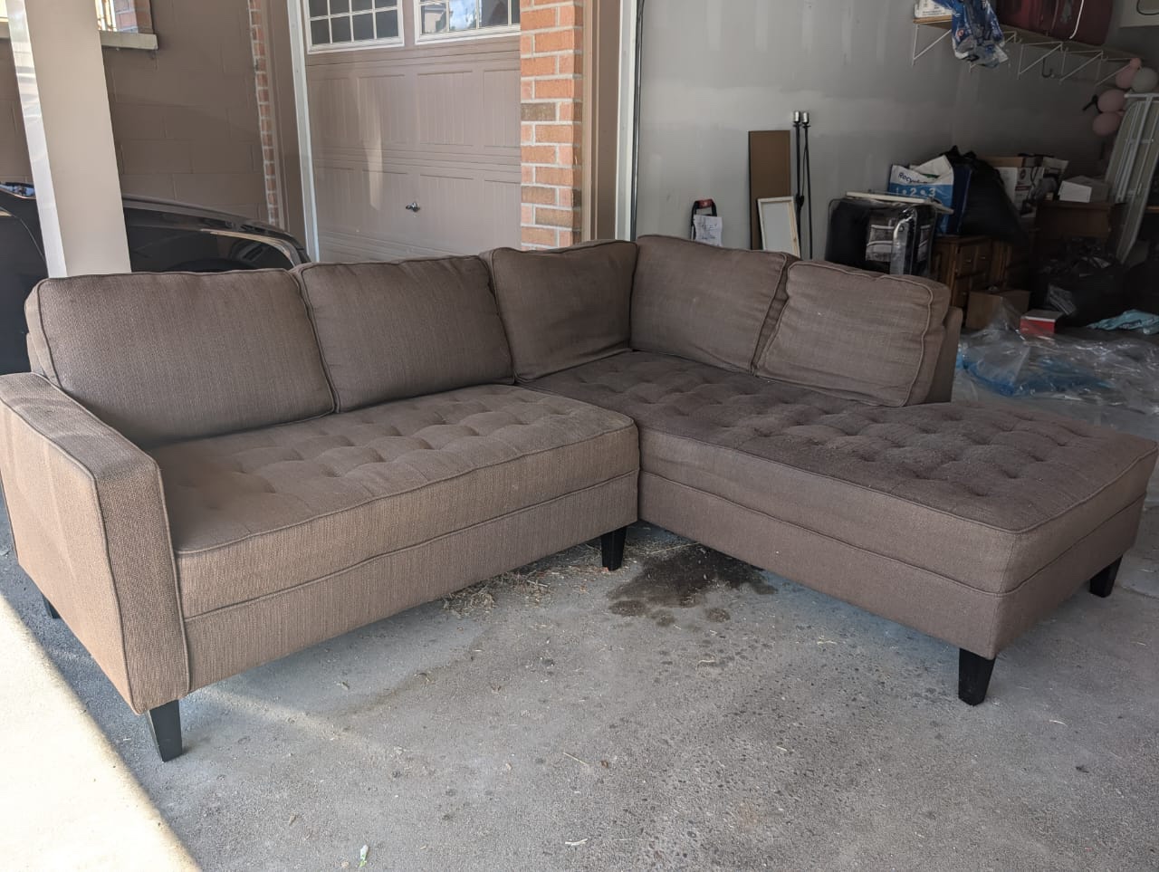 Brown Sectional Couch - photo 2