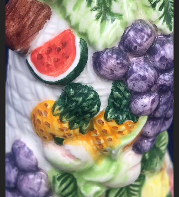 Vintage Fitz and Floyd Porcelain Fruits Bell image indicator(3)