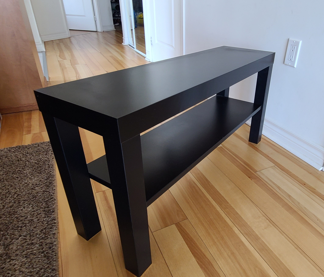 Almost New IKEA TV Bench: Black- Brown