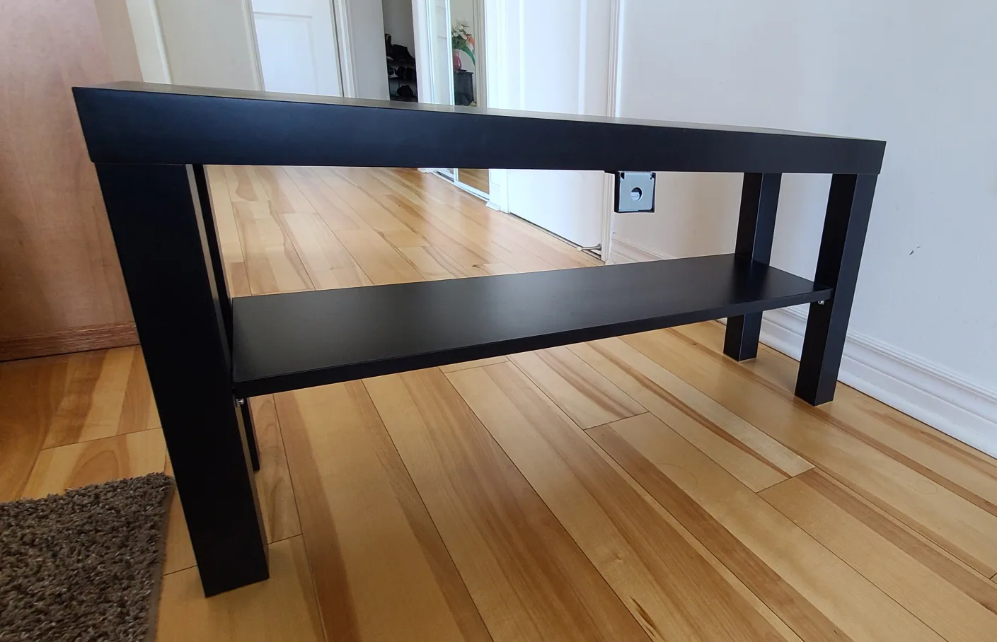 Almost New IKEA TV Bench: Black- Brown image indicator(2)