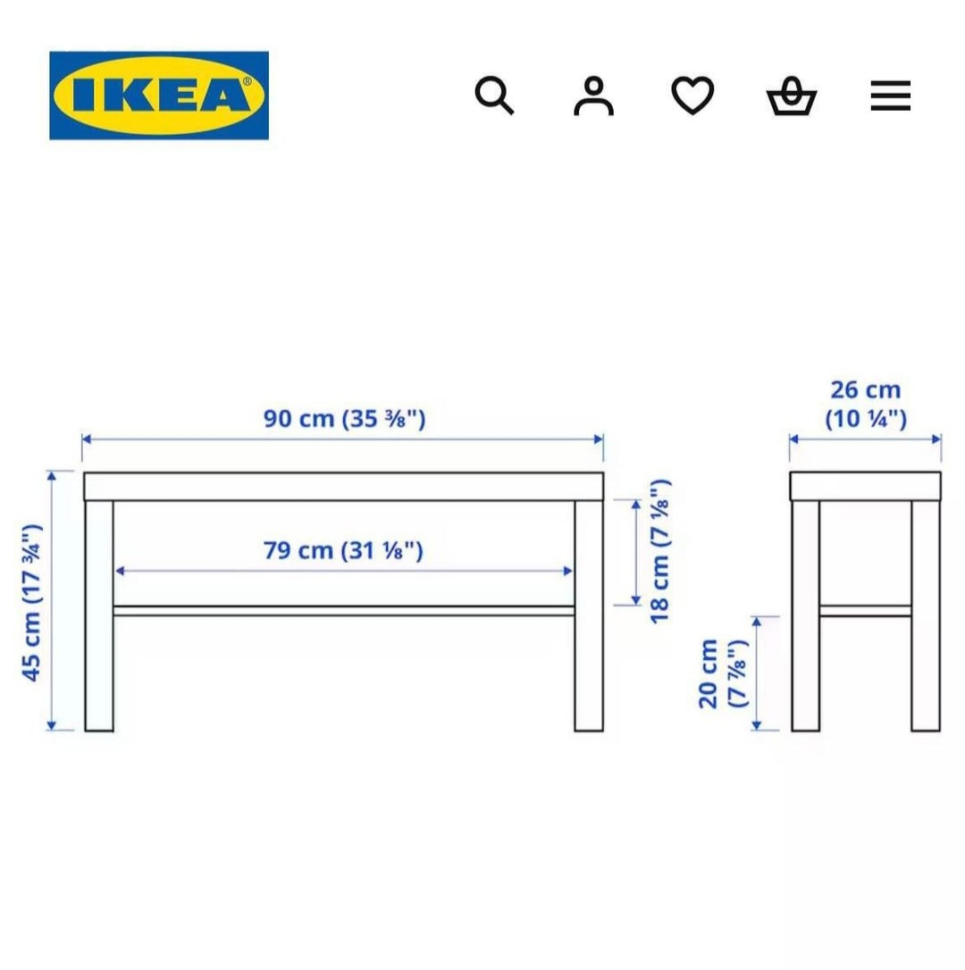 Almost New IKEA TV Bench: Black- Brown - photo 4
