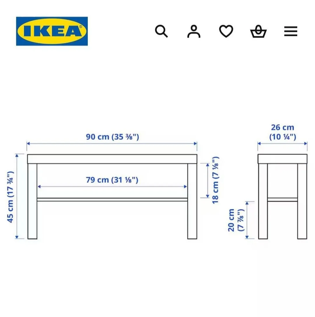 Almost New IKEA TV Bench: Black- Brown image indicator(4)