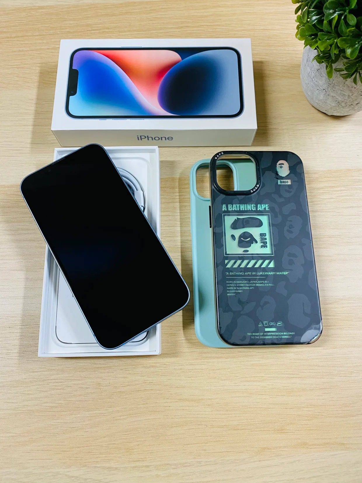 Apple iPhone 14 Blue - 128GB ( UNLOCKED ) Mint Condition thumbnail