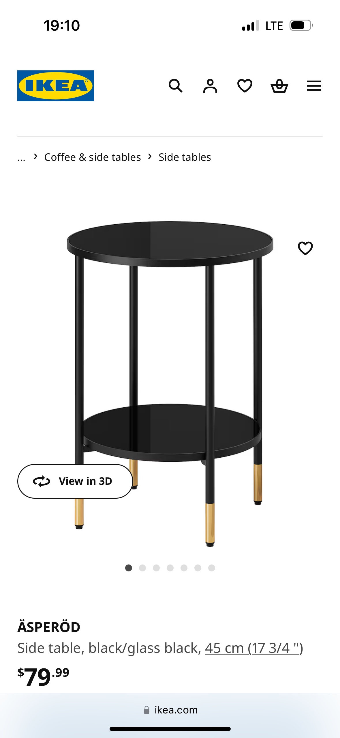 Side table,coffee table /glass black - photo 2