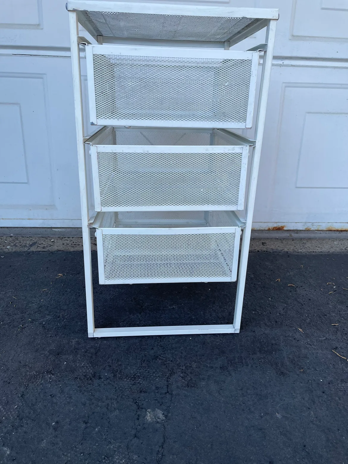 🧡 IKEA White Metal Rolling Storage Cart image indicator(2)