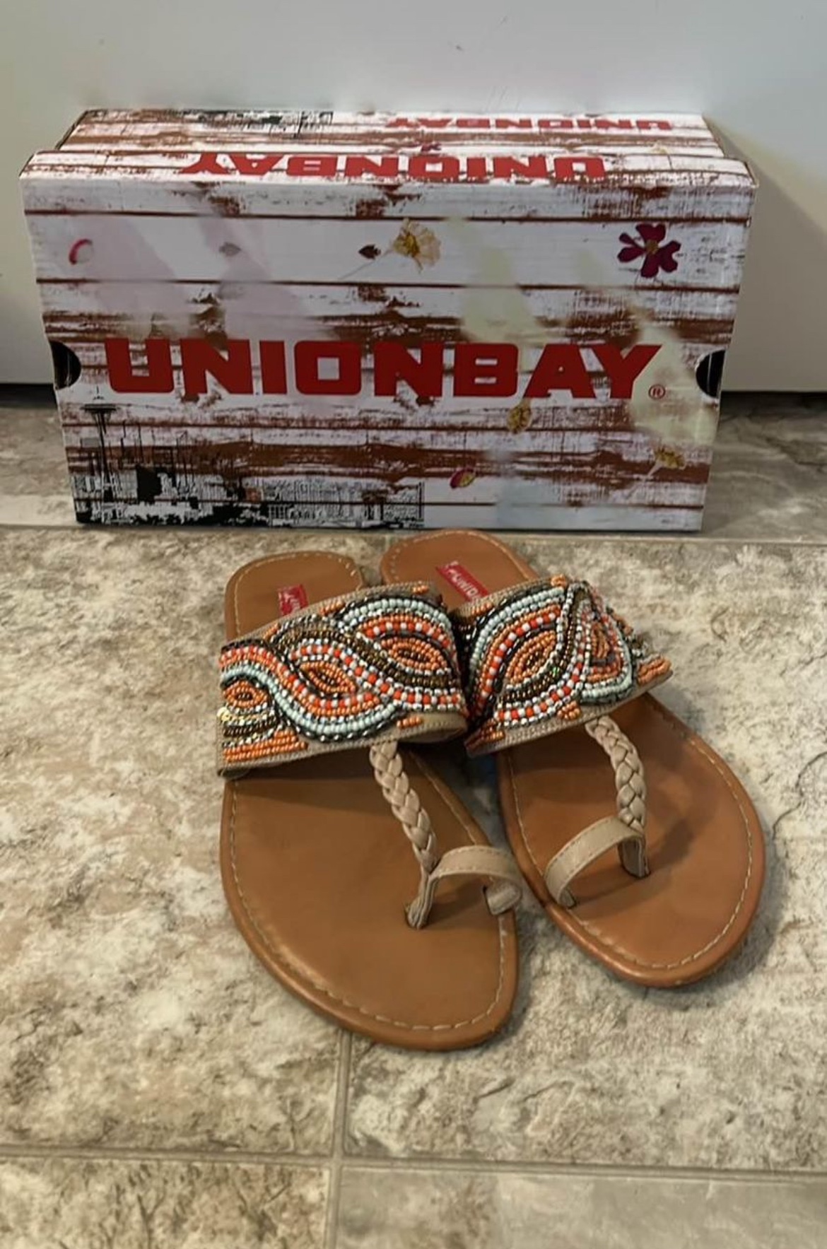Union Bay Beaded Sandals